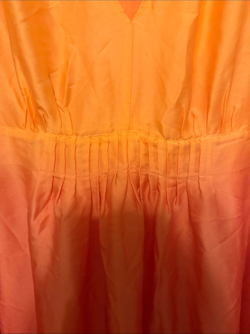 INC International Concepts 100% Silk Orange to Pink Ombré Sleeveless Dress - Picture 6 of 8